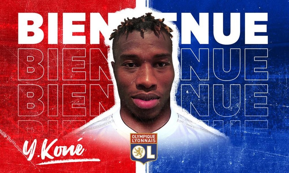 El Lyon anunció el fichaje de Youssouf Koné. OlympiqueLyonnais