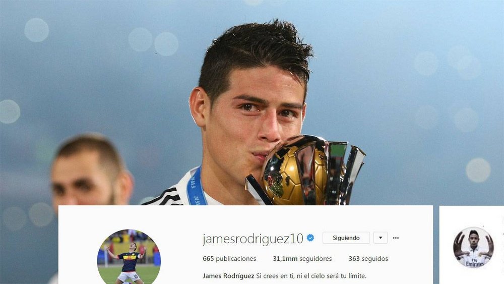James a changé sa photo de profil 'Instagram', preuve de son départ du Real Madrid. Instagram