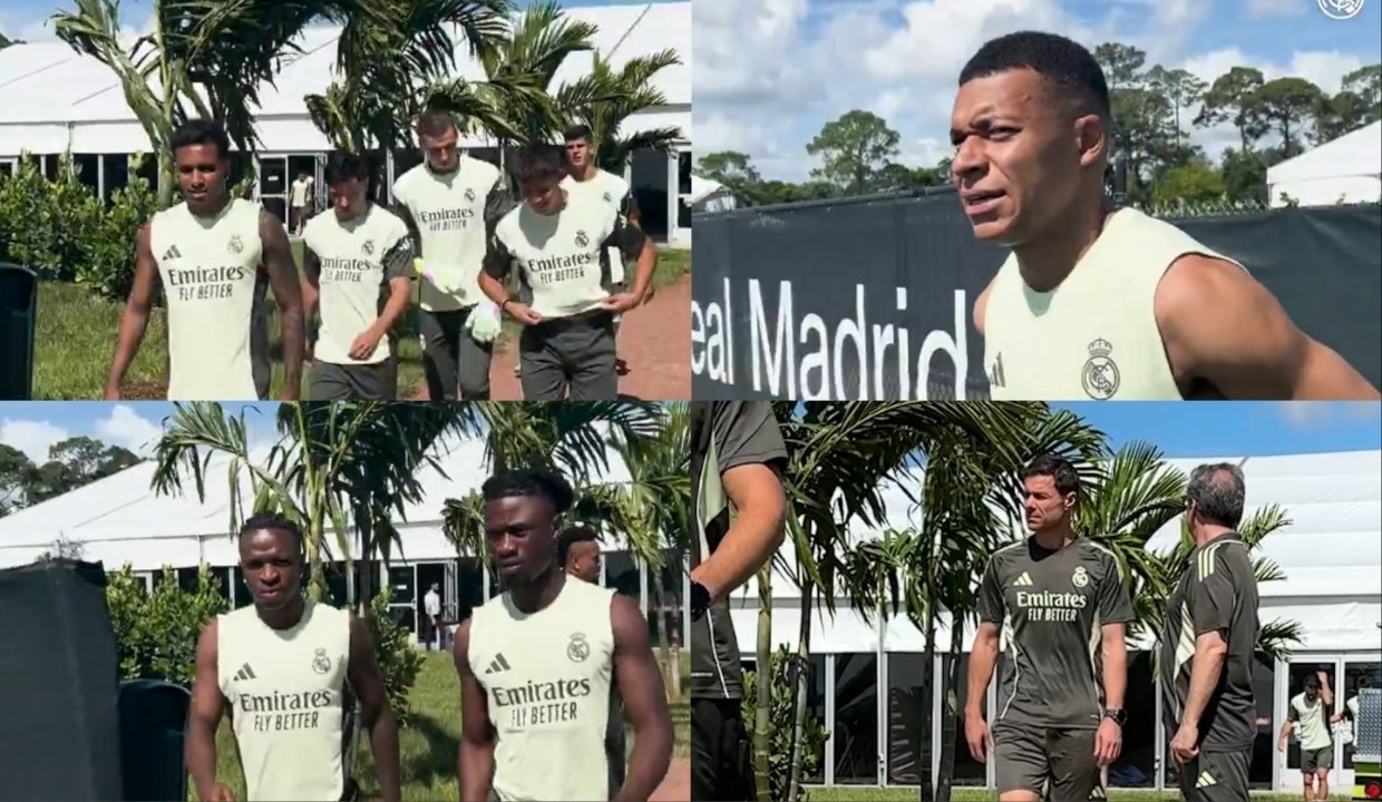 El Real Madrid realizó su primer entrenamiento en Estados Unidos. Captura/Real Madrid