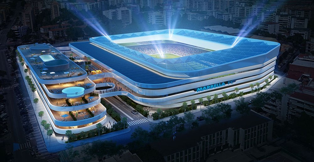 Así será el lujoso nuevo estadio del Marbella. MarbellaFC