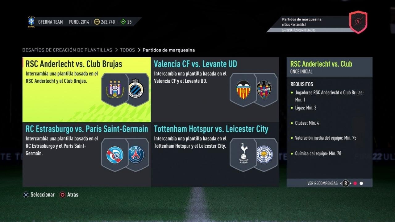 Imagen del SBC 'Partidos de marquesina' 28 de abril. EA Sports