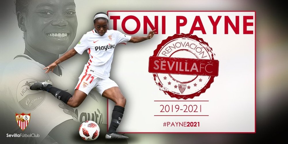 Toni Payne será sevillista hasta 2021. SevillaFC