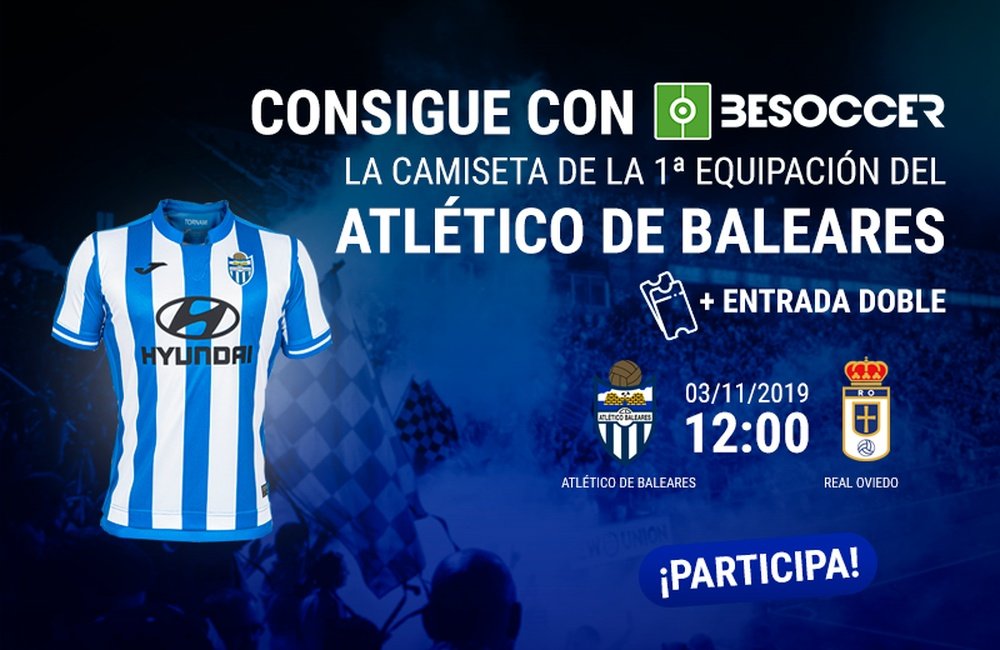 Consigue la camiseta del Atco Baleares y una entrada doble para el partido ante el Oviedo. BeSoccer