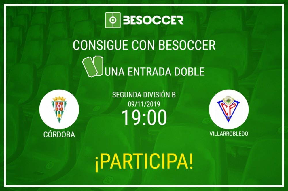 Consigue una entrada doble para el Córdoba-Villarrobledo. BeSoccer