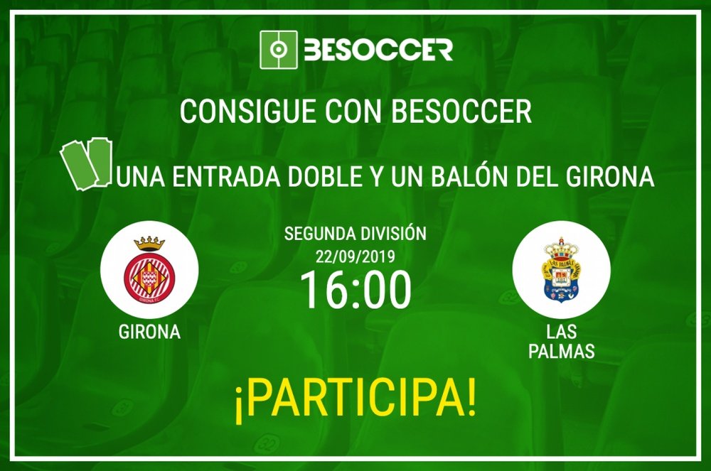 Consigue un balón del Girona y una entrada doble para el partido ante Las Palmas. BeSoccer