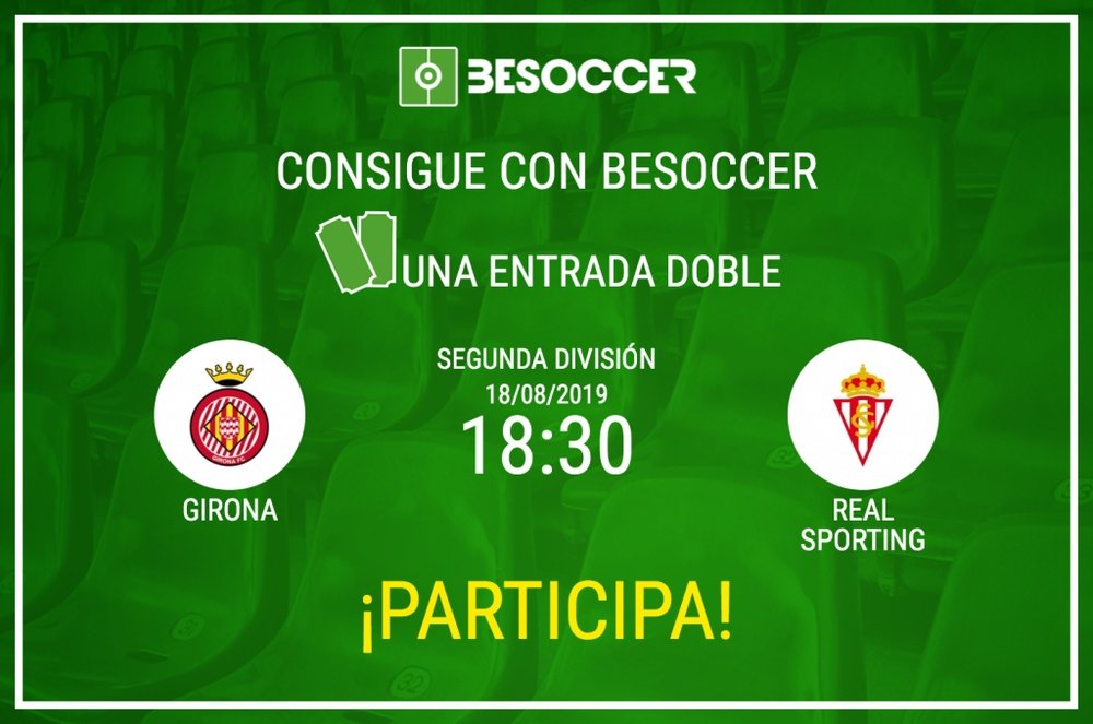Consigue una entrada doble para el Girona-Sporting. BeSoccer