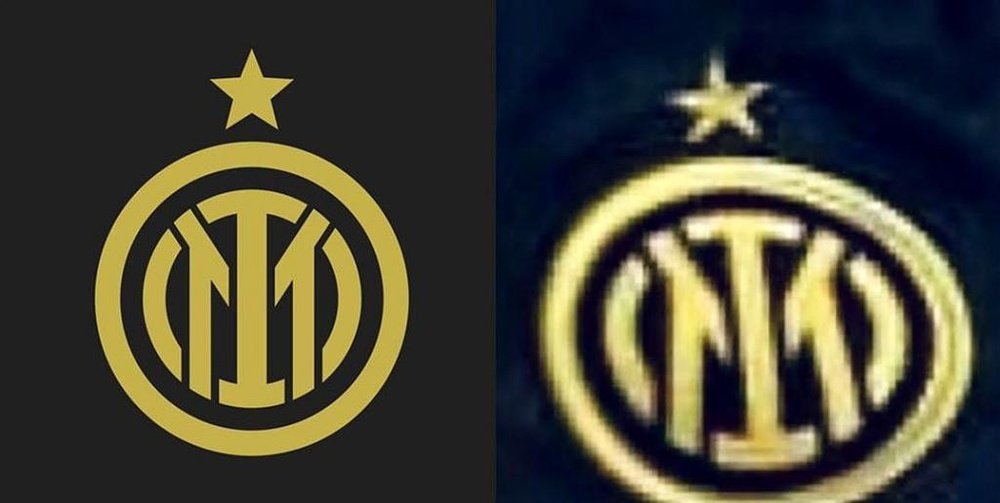 Así sería el escudo del Inter tras el cambio de nombre. FootyHeadlines