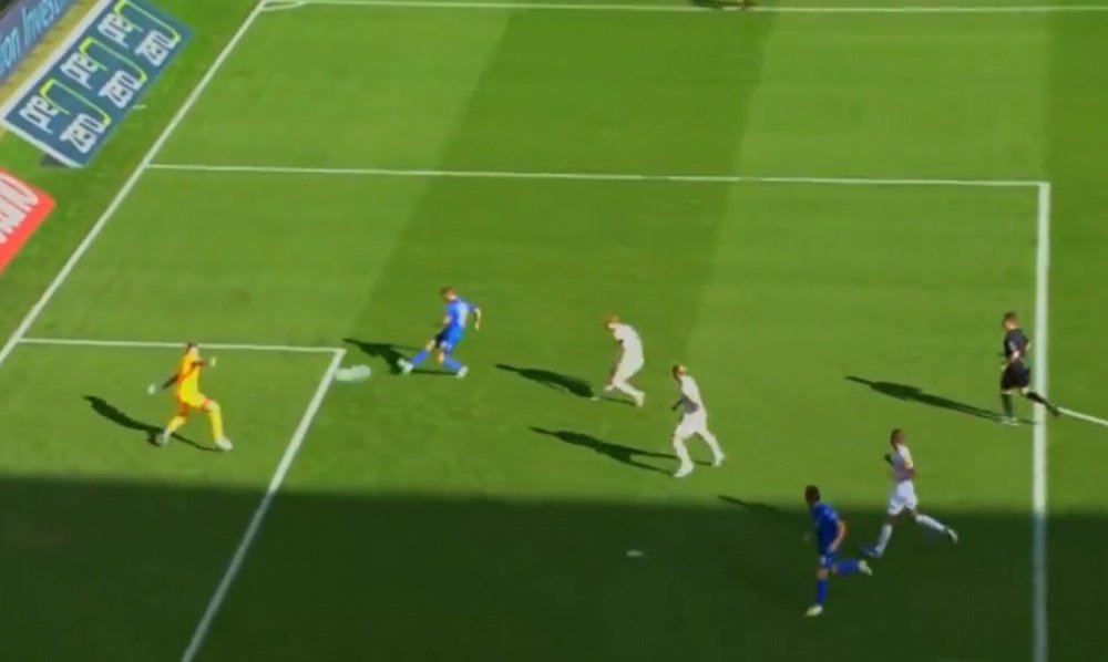 Kramaric dio la victoria al Hoffenheikm con un 'hat trick'. Captura/DAZN