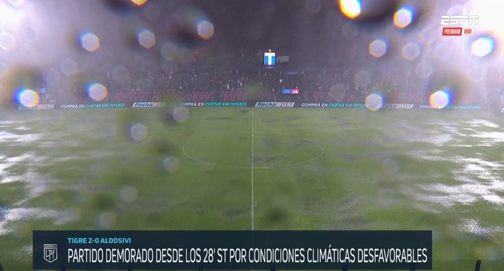 Una tromba de agua obliga a suspender el Tigre-Aldosivi