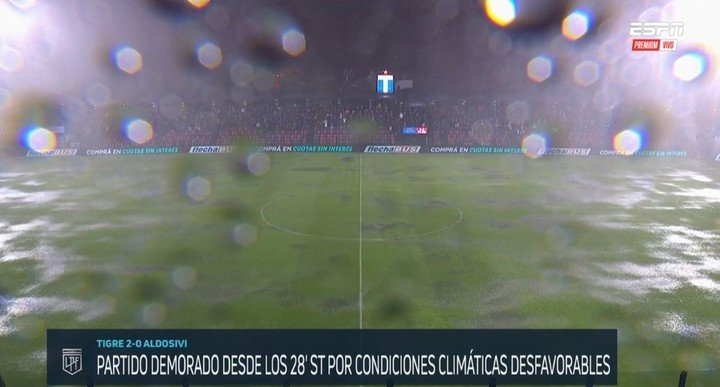 Una tromba de agua obliga a suspender el Tigre-Aldosivi