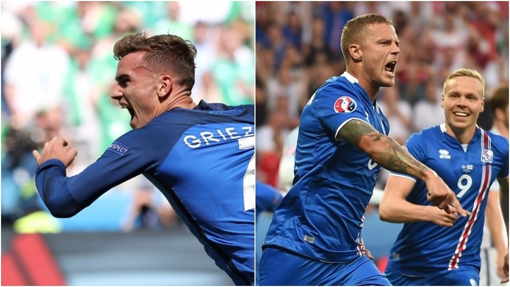 La France affronte l'Islande en quarts de finale.BeSoccer