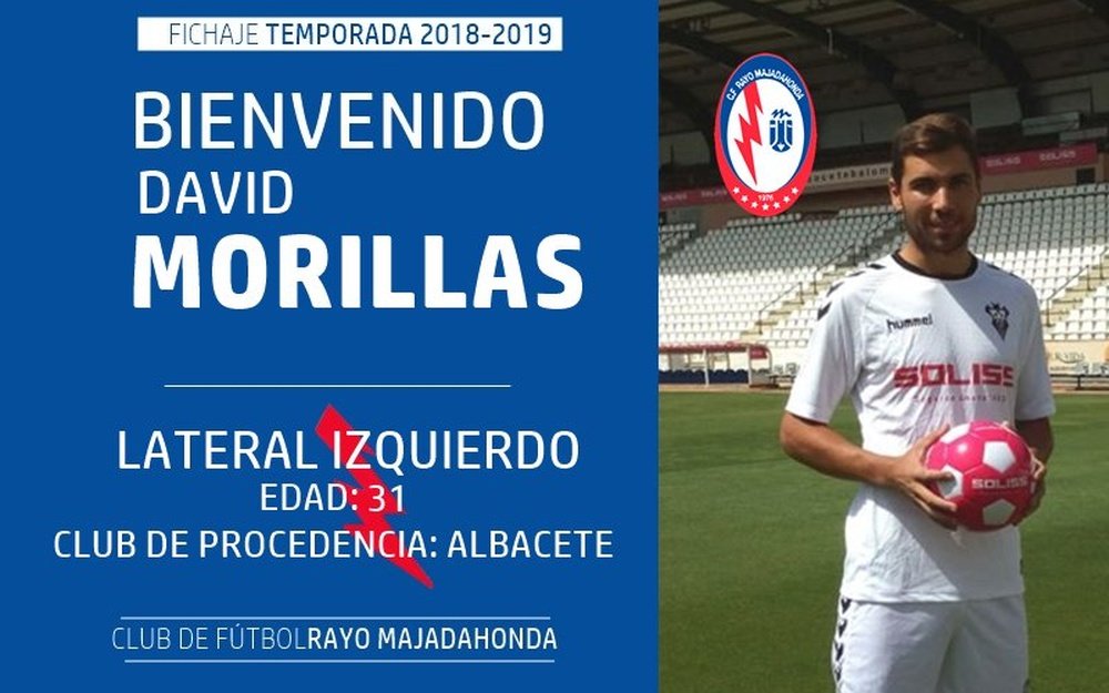 David Morillas llegó a un acuerdo con Rayo Majadahonda. Twitter/RMajadahonda