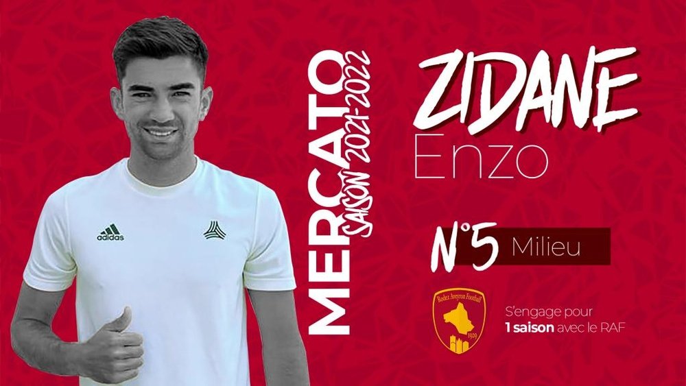 Enzo Zidane, nuevo jugador del Rodez. OfficielRAF