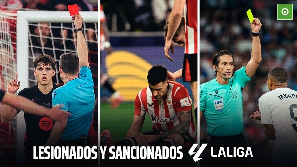 Lesionados, sancionados y apercibidos de La Liga EA Sports. BeSoccer