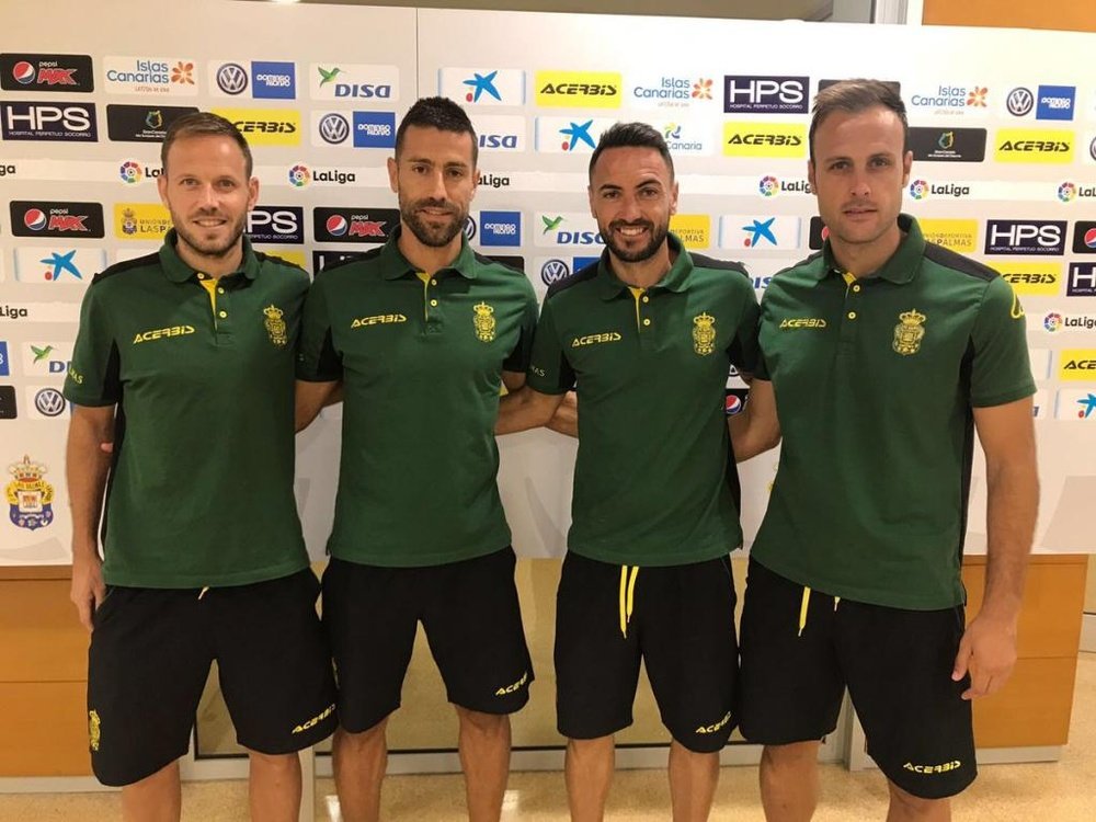 Las Palmas presentó a sus nuevos capitanes. Twitter/UDLP_Oficial