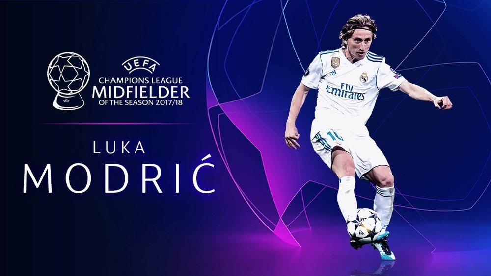 Luka Modric est récompensé de sa bonne saison avec le Real Madrid. UEFA