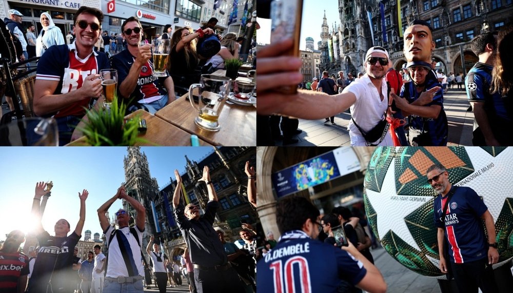 The travelling fans from Inter and PSG alike are enjoying the relaxed atmosphere. EFE