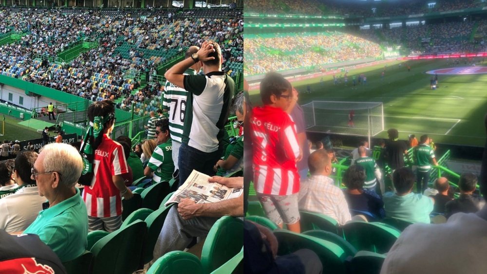 Joao Félix, ídolo incluso en el Sporting de Portugal. Twitter/Barbara1906_