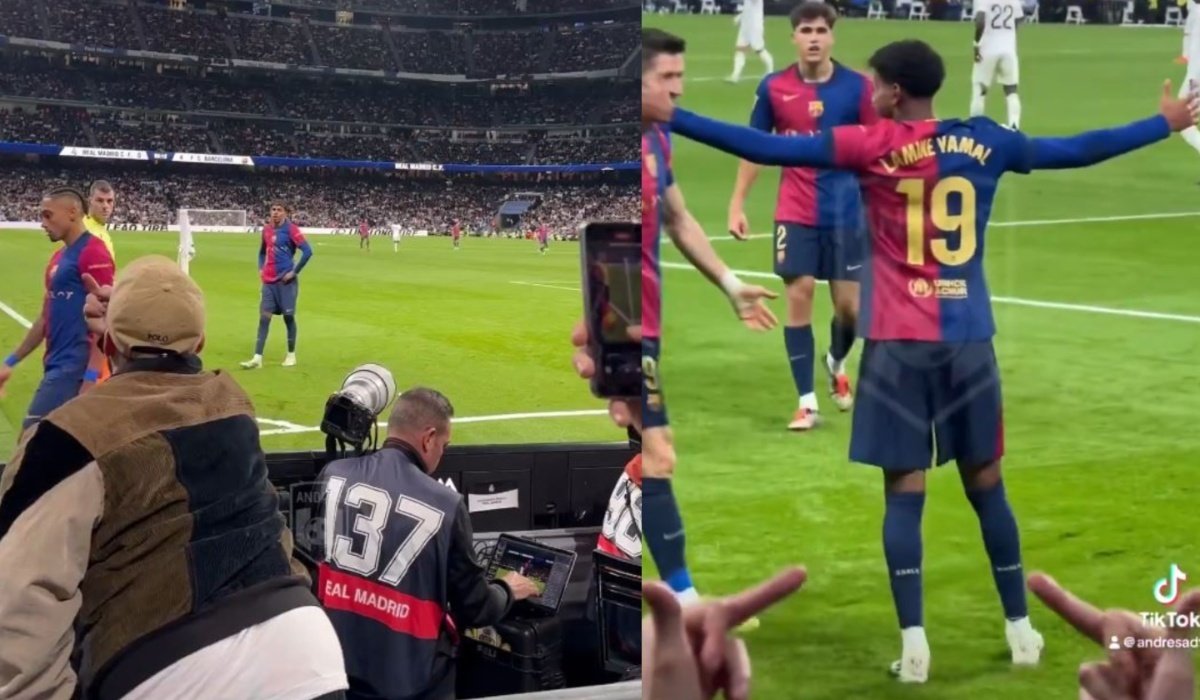 Some Madrid fans uttered racist insults against the Barcelona players. Screenshot/TikTok/andresadf