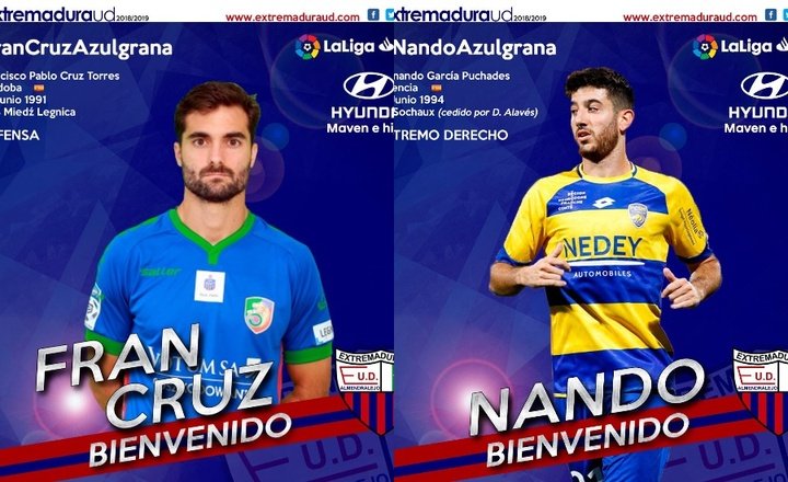 Fran Cruz y Nando García refuerzan al Extremadura