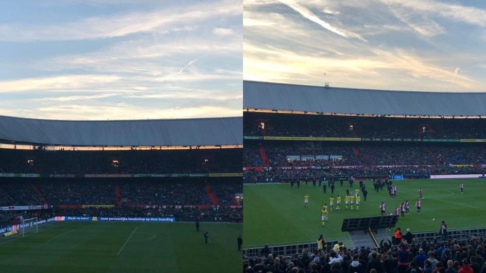 Feyenoord's game had to be abandoned after a minute. Feyenoord