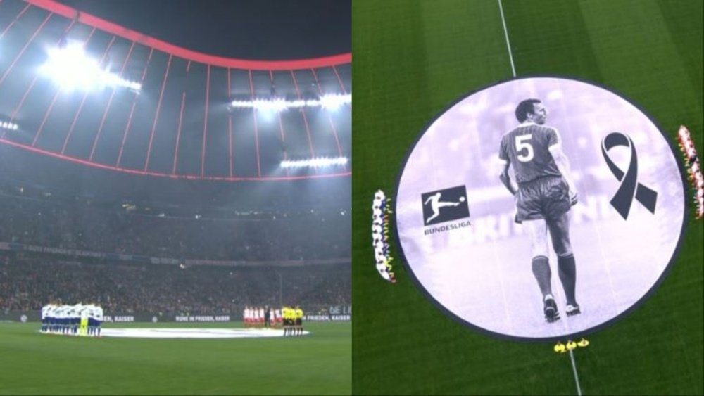 El Allianz Arena guardó silencio por la leyenda del fútbol. Capturas/ESPN