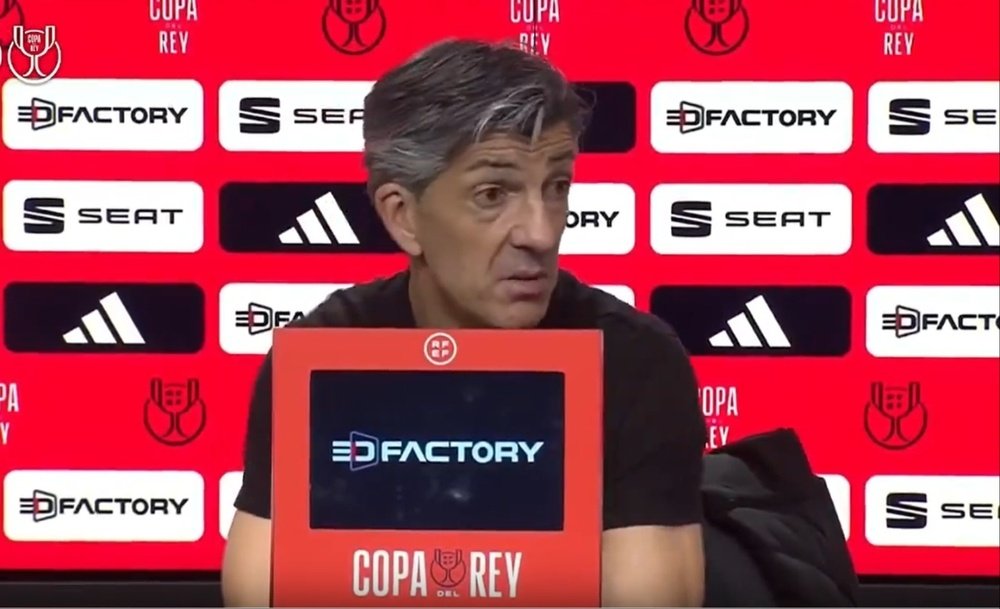 Imanol habló tras el partido. Captura/RFEF