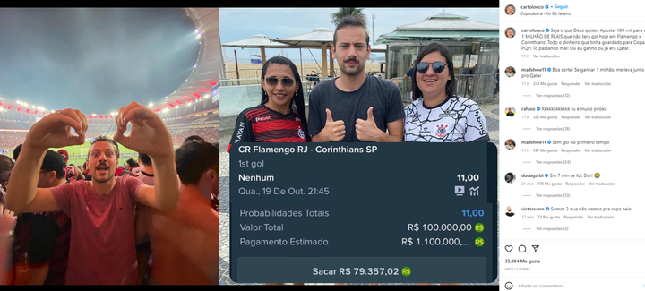 Influencer perde R$ 100 mil em apenas seis minutos graças ao gol do Flamengo