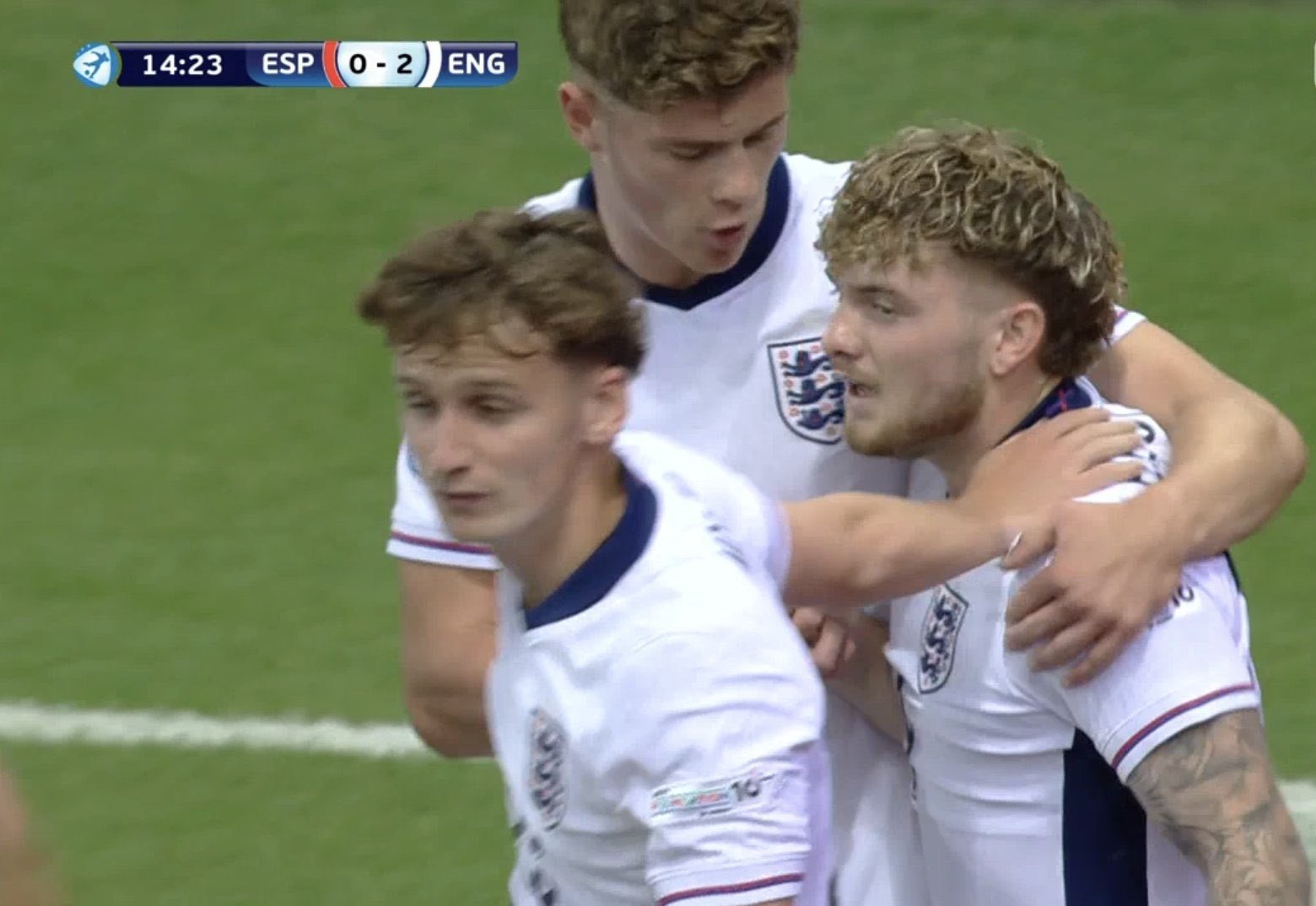 Harvey Elliott marcó el segundo gol de Inglaterra. Captura/La1