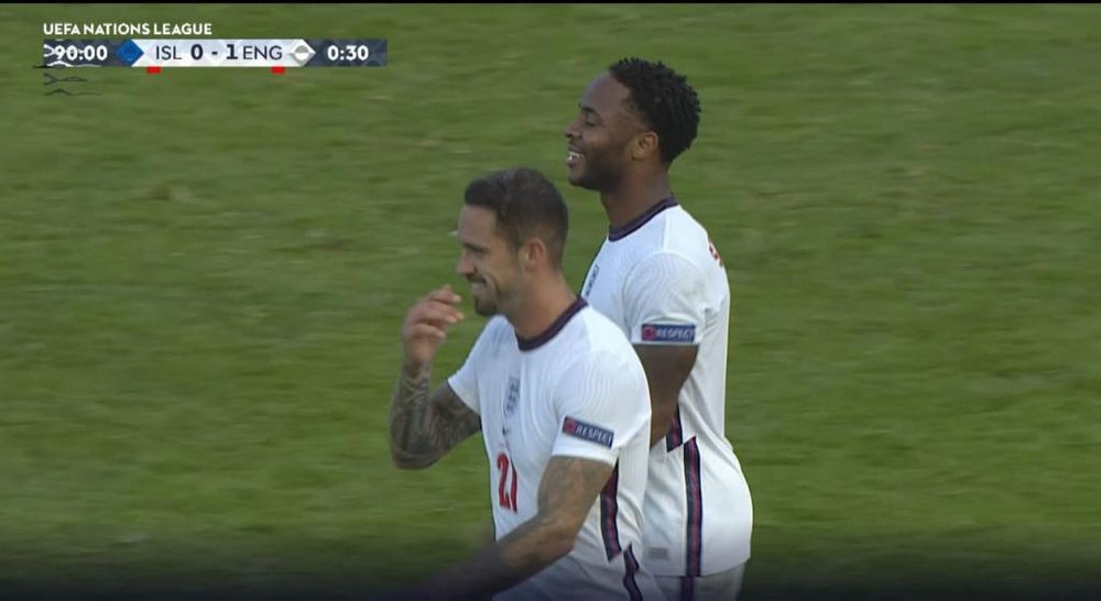 Sterling offre la victoire à l'Angleterre, sur le fil. Capture d'écran/UEFATV