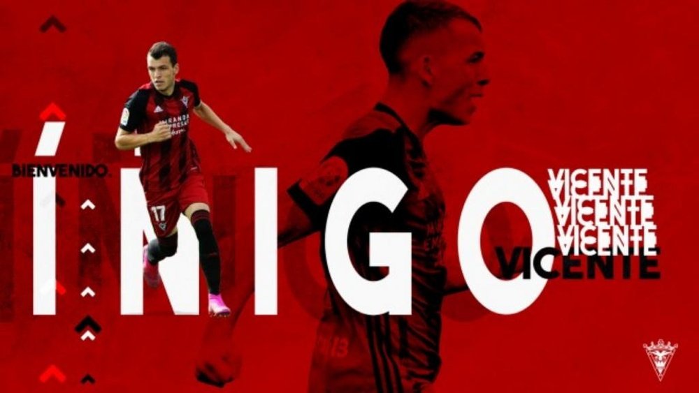 Imanol García e Íñigo Vicente, refuerzos para el Mirandés. Twitter/CDMirandes