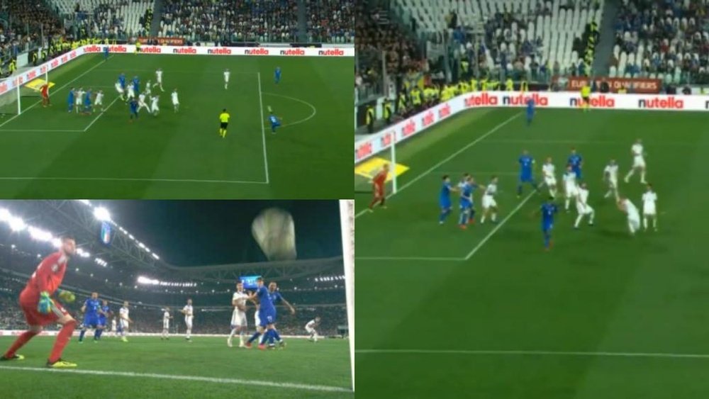 Insigne anotó el empate en el Allianz Stadium con una volea de ensueño. Captura/SkySport