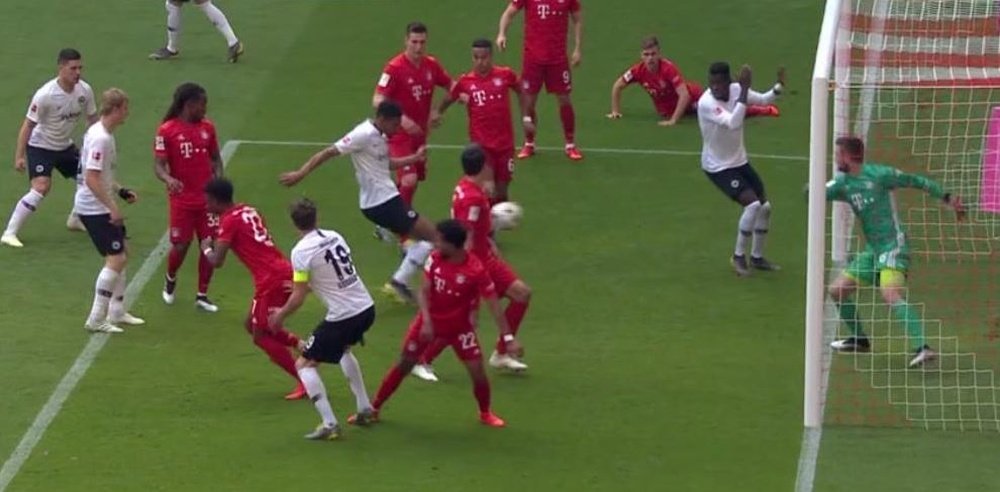 El Bayern sufrió... solo durante unos segundos. Captura/FOX