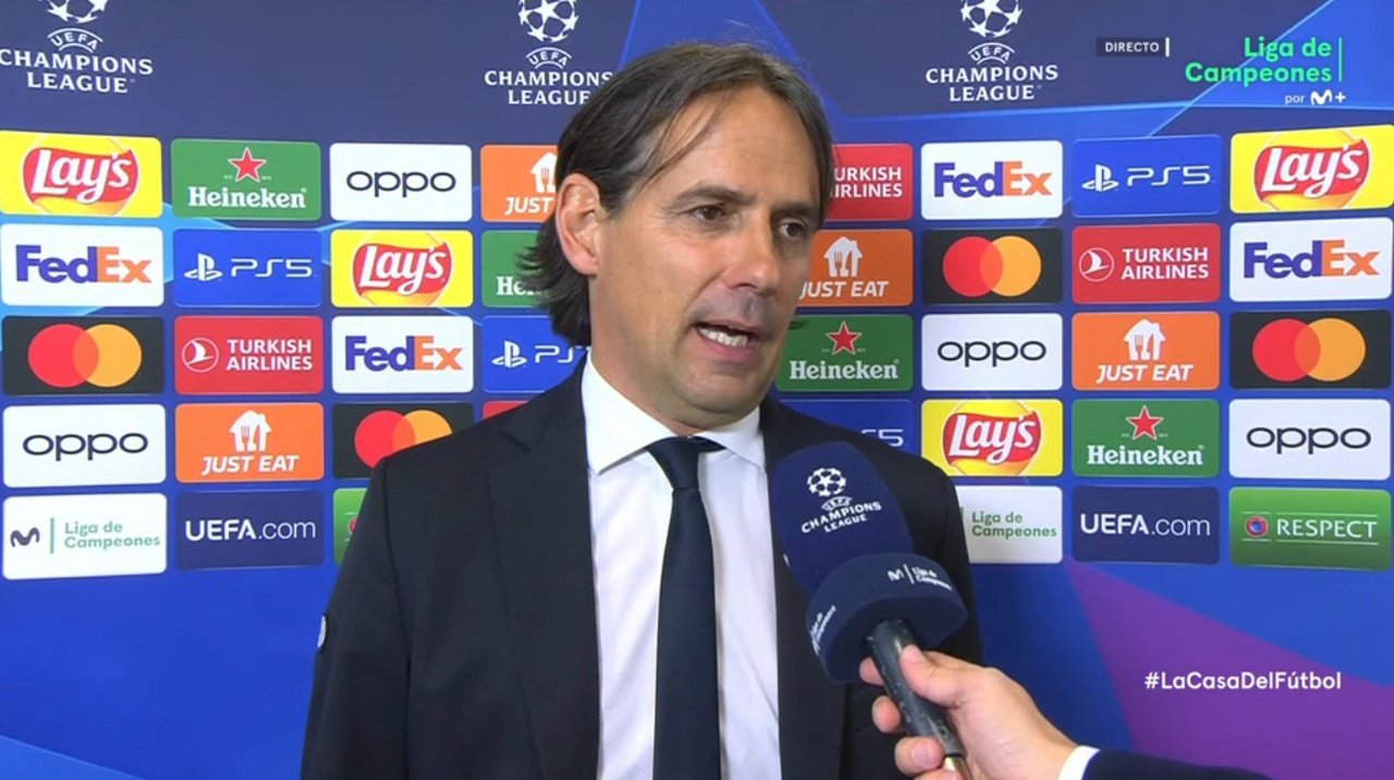 Inzaghi confident in his side's chances. Screenshot/MovistarLigadeCampeones