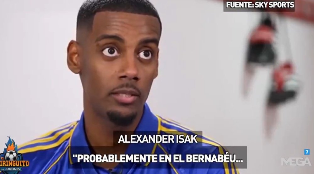 Barcelona are keen to secure Isak's services. Screenshot/elchiringuitotv
