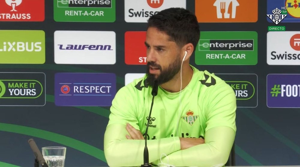 Isco habló en la previa de la final de la Conference. Captura/YouTube/RealBetisBalompie
