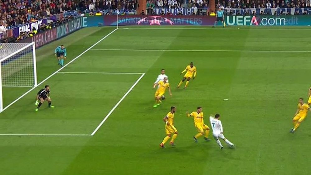 Isco was adjudged to have strayed beyond the last defender. Screenshot/beINSports