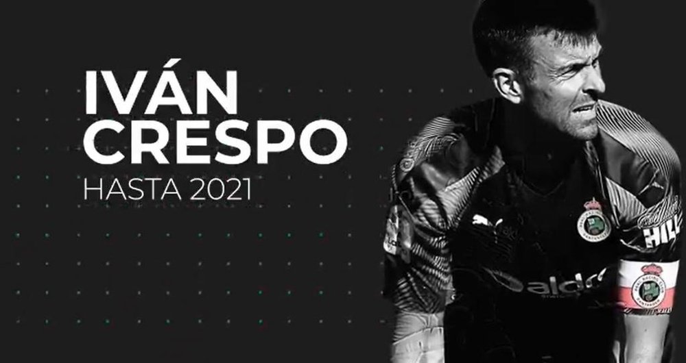 Iván Crespo renueva con el Racing hasta 2021. Captura/Racing