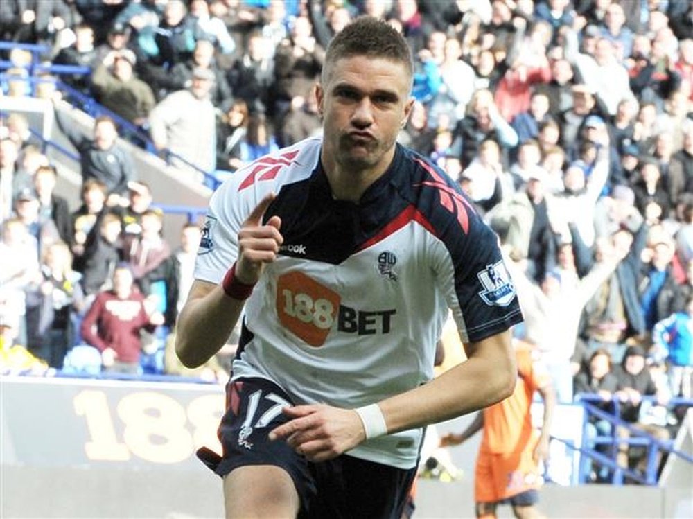 Ivan Klasnic in his time at Bolton Wanderers in the Premier League. BWFC