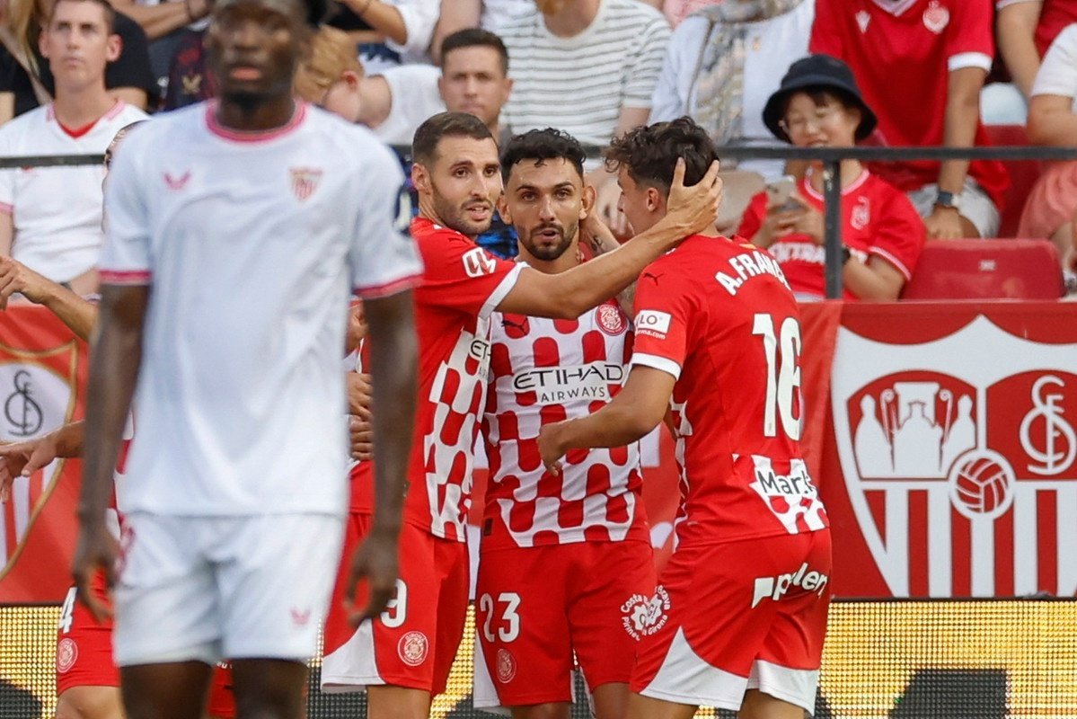 El Girona ganó al Sevilla. EFE