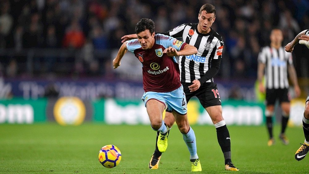 Jack Cork has earned his first England call-up. BurnleyFC