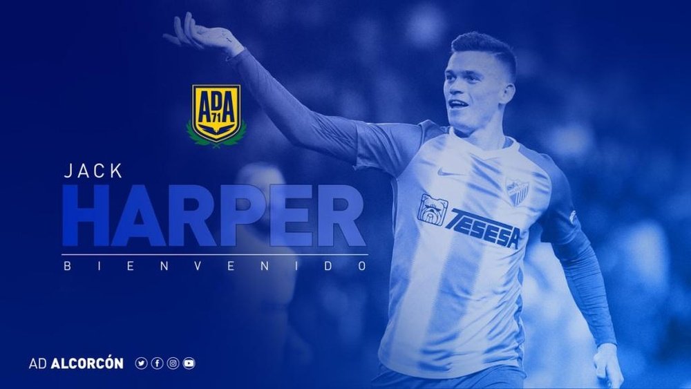 Jack Harper jugará en el Alcorcón la temporada 2019-20. Twitter/AD_Alcorcon