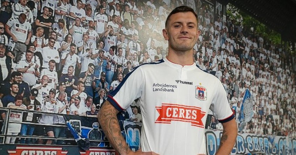 Wilshere, nuevo jugador del Aarhus. Twitter/AGFFodbold