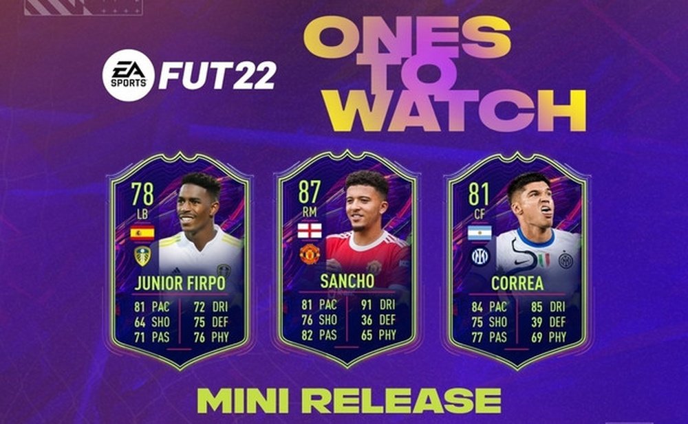 Jadon Sancho, FIrpo y Correa OTW. Twiiter/EASPORTSFIFA