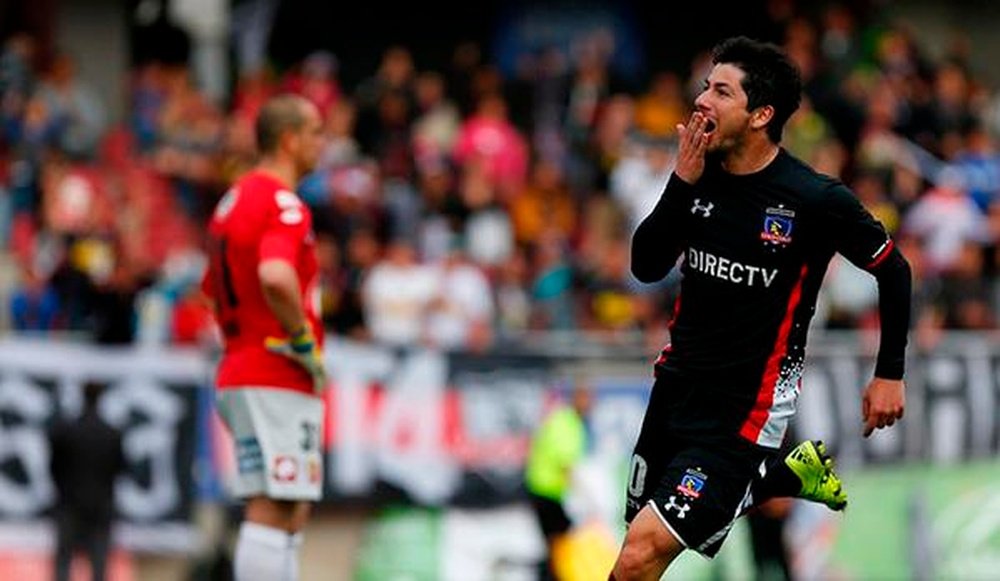 Jaime Valdés celebra el gol de la remontada de Universidad de Chile. Twitter