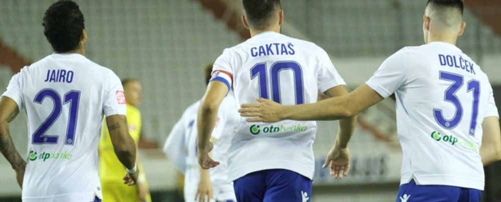 El Hajduk Split-Inter Zapresic, primer partido tras el parón. Twitter/hajduk
