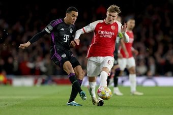 O Arsenal conseguiu buscar o empate (2-2) com o Bayern de Munique, em Londres, e se manter vivo na disputa por uma vaga nas semifinais da Champions League 23-24.