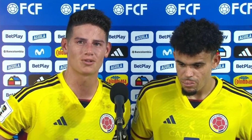 James and Diaz spoke about Colombia's win over Brazil. Screensot/GolCaracol