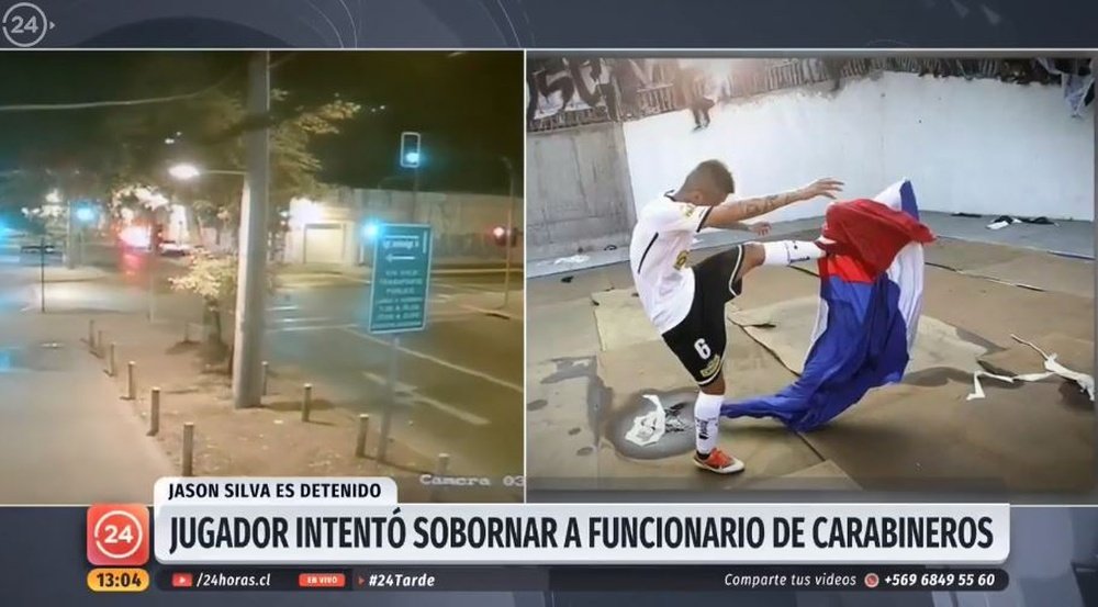 Un ex de Colo Colo, detenido por conducir borracho e intento de soborno. Twitter/24HorasTVN