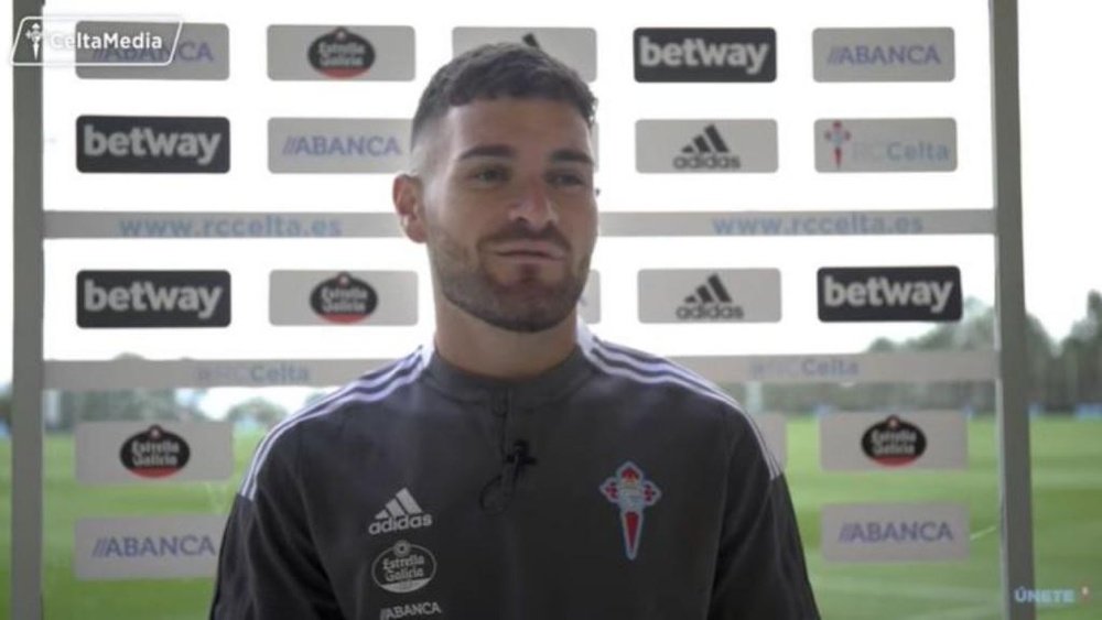 Javi Galán habló como jugador del Celta. Captura/Youtube/RCCelta